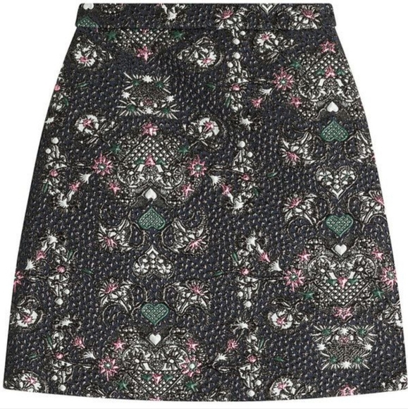 MSGM Dresses & Skirts - MSGM TEXTURED JAQUARD & FILAMENT (SHINY) THREAD MINI SKIRT XS